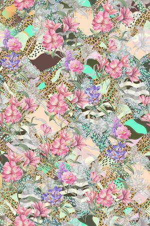 花卉印花华亿平台图片