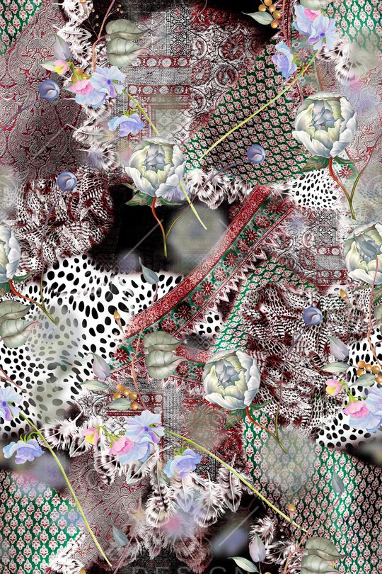 花卉印花华亿平台图片