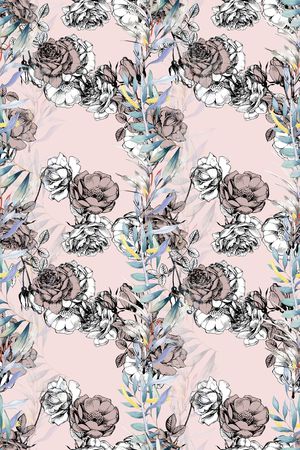 花卉印花华亿平台图片