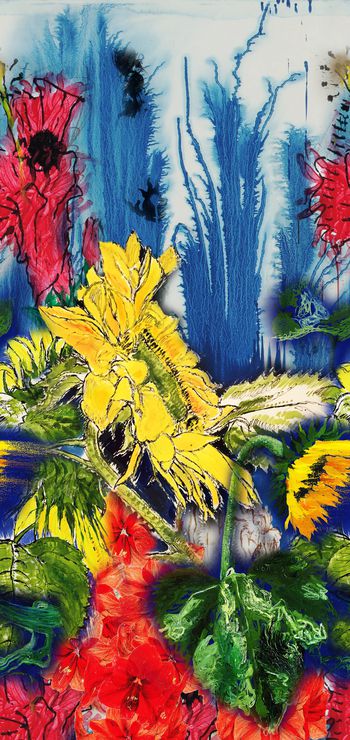 花卉印花华亿平台图片