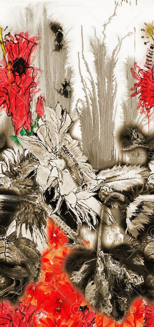 花卉印花华亿平台图片