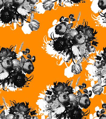 玫瑰花印花华亿平台图片