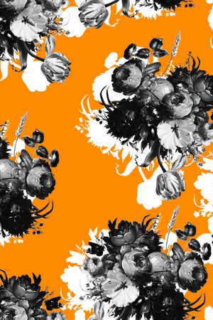 玫瑰花印花华亿平台图片