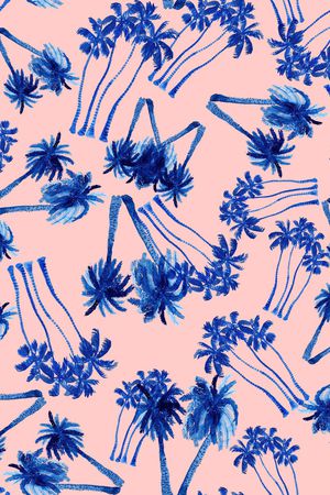 棕榈树印花华亿平台图片