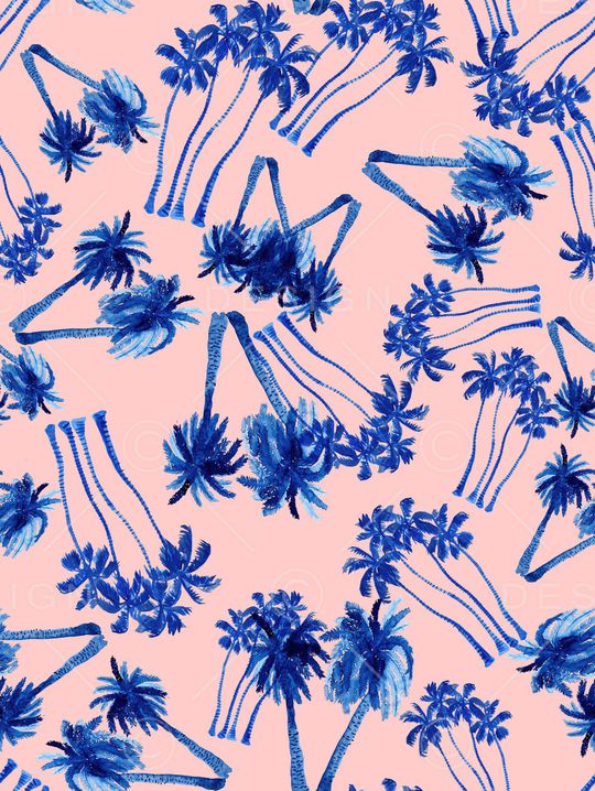 棕榈树印花华亿平台图片