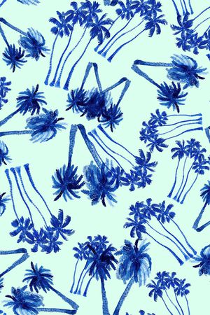 棕榈树印花华亿平台图片