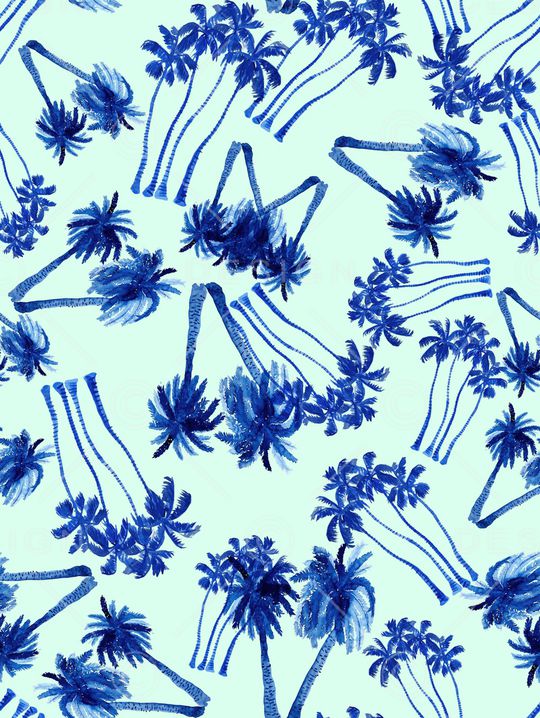 棕榈树印花华亿平台图片