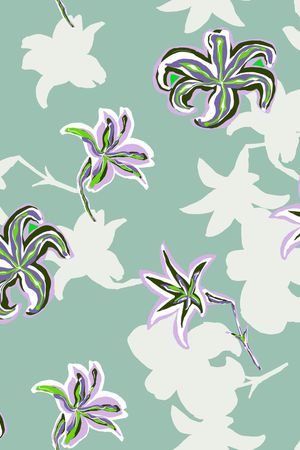 花卉印花华亿平台图片