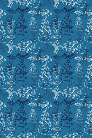 手绘线条笔触印花华亿平台图片