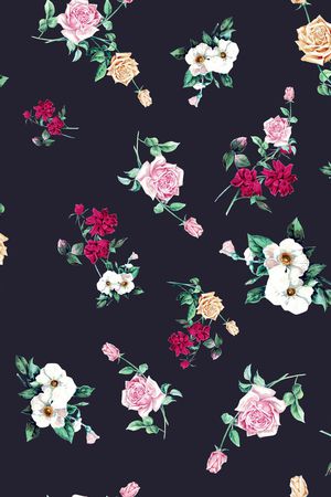 玫瑰花印花华亿平台图片