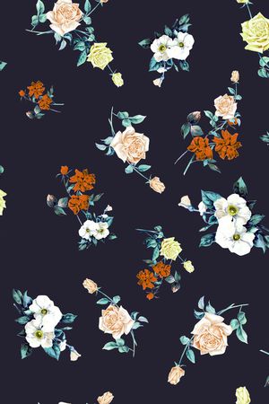 玫瑰花印花华亿平台图片