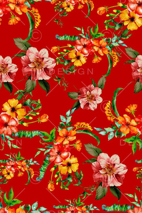 花卉印花华亿平台图片