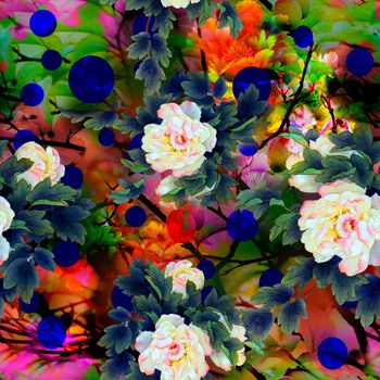 绿植树叶印花华亿平台图片