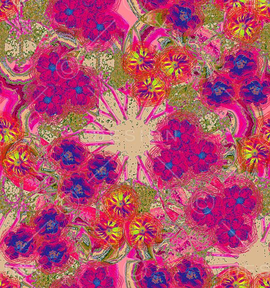 花卉印花华亿平台图片