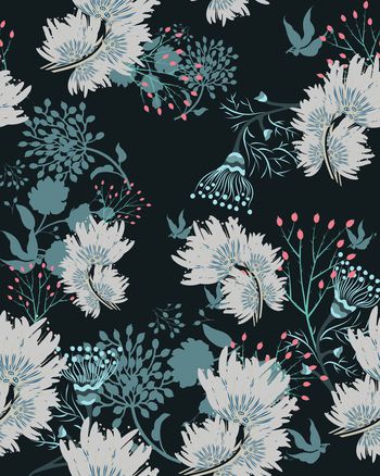 花卉印花华亿平台图片