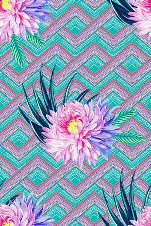 菊花印花华亿平台图片