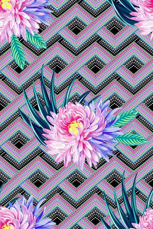 菊花印花华亿平台图片