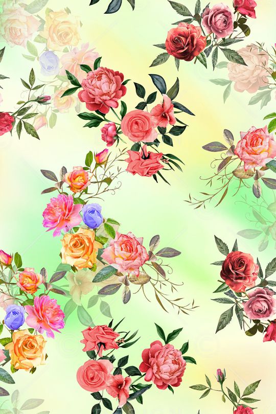 花卉印花华亿平台图片