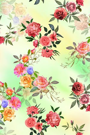 花卉印花华亿平台图片