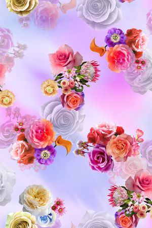 花卉印花华亿平台图片