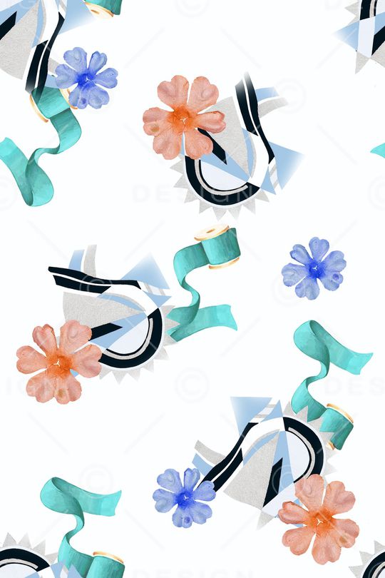 线条印花华亿平台图片