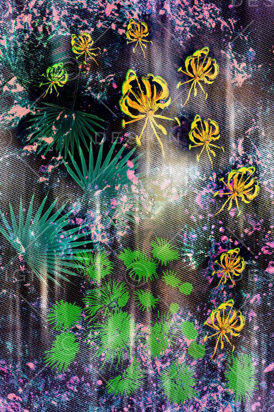 秋冬华亿平台印花华亿平台图片