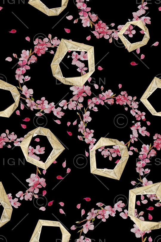 小花瓣印花华亿平台图片