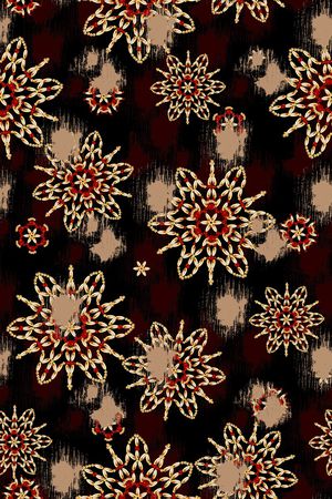 抽象花卉印花华亿平台图片