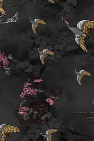 抽象花卉印花华亿平台图片