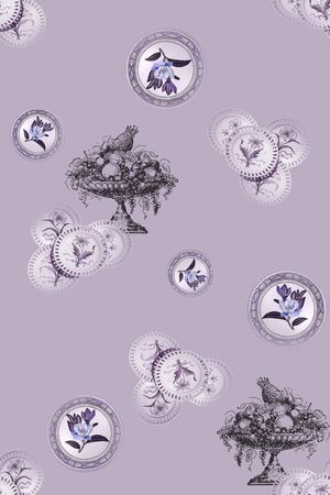 古典花纹印花华亿平台图片