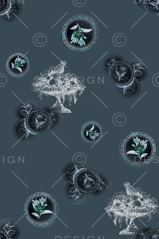 古典花纹印花华亿平台图片