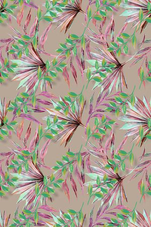 绿植树叶印花华亿平台图片