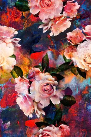 洋阳---花卉印花华亿平台图片