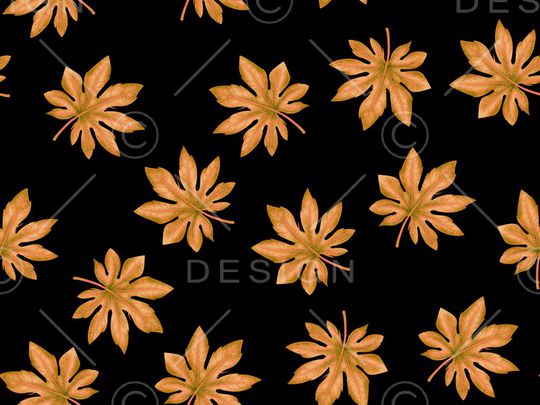 绿色叶子印花华亿平台图片