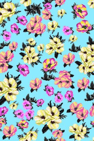 连衣裙印花华亿平台图片