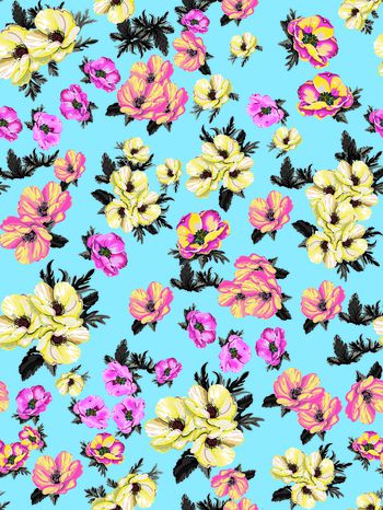 连衣裙印花华亿平台图片