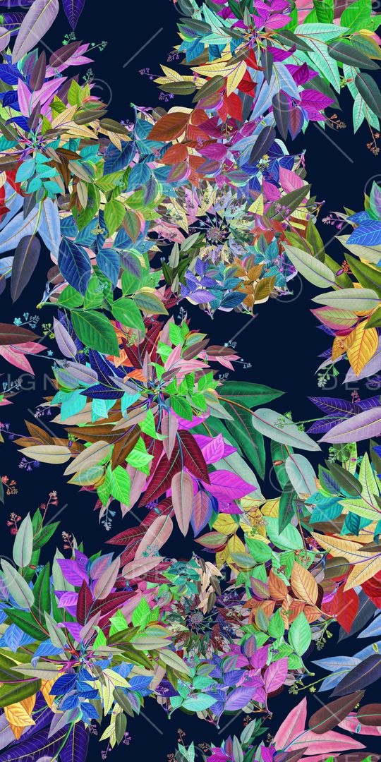 绿植树叶印花华亿平台图片