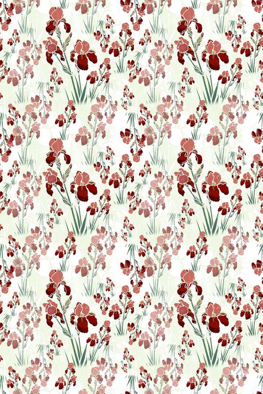 鸢尾花印花华亿平台图片