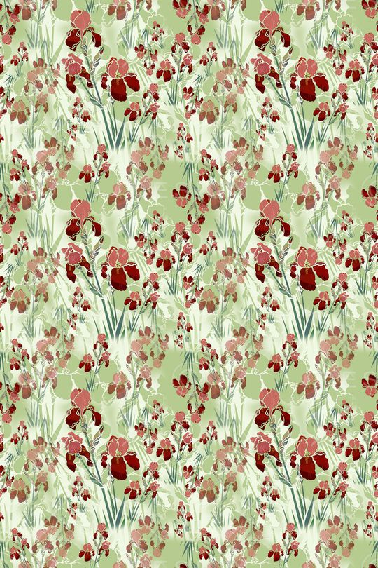 鸢尾花印花华亿平台图片