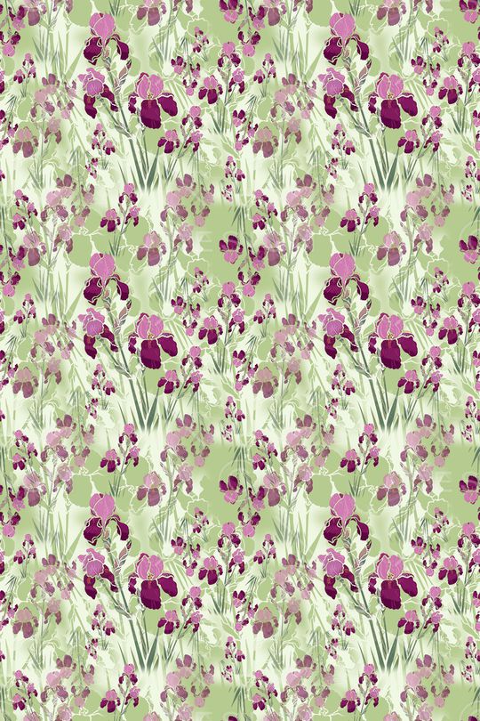 鸢尾花印花华亿平台图片