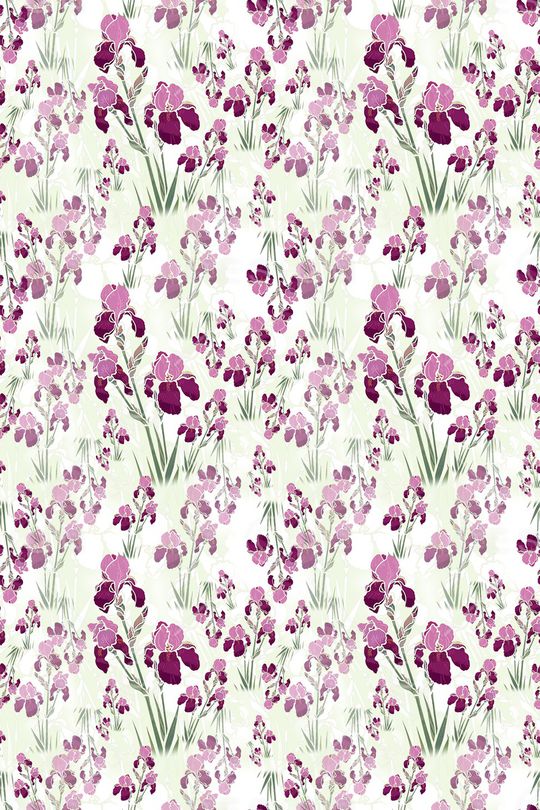 鸢尾花印花华亿平台图片