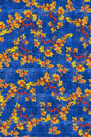 彩底花卉印花华亿平台图片