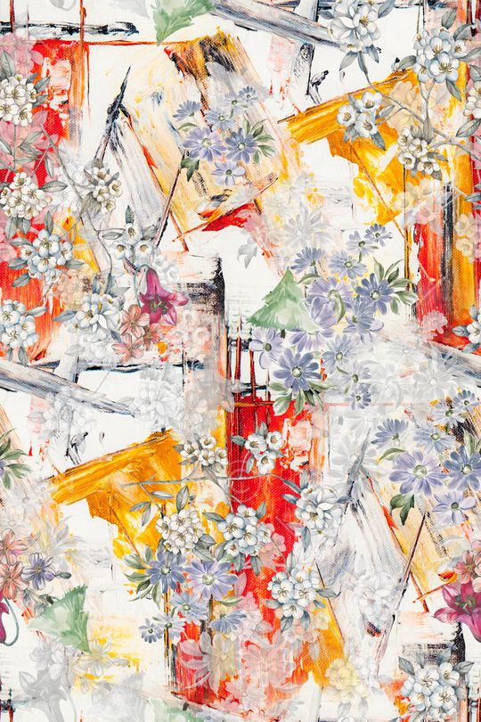 花卉印花华亿平台图片