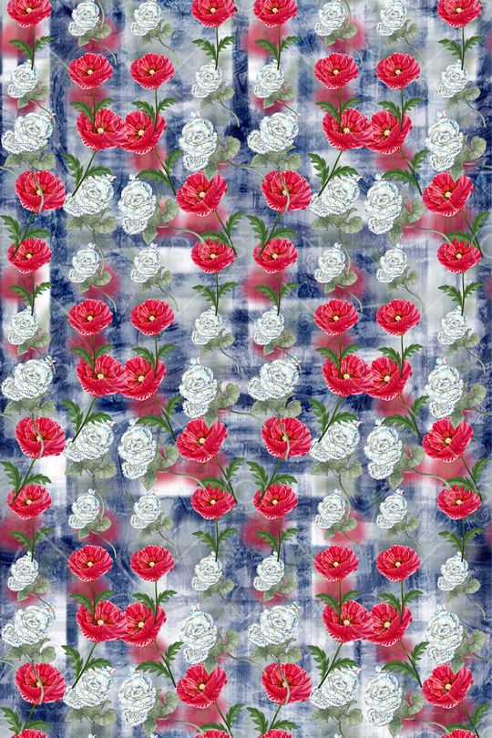 花卉印花华亿平台图片