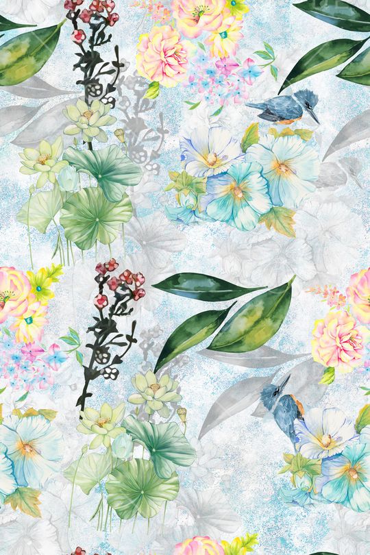 花卉印花华亿平台图片