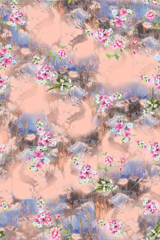 花卉印花华亿平台图片