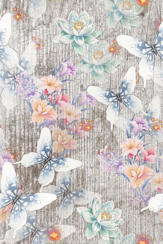 满版散花印花华亿平台图片