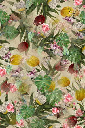 花卉印花华亿平台图片