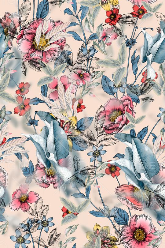 花卉印花华亿平台图片