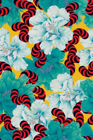 花卉印花华亿平台图片